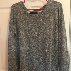 Heathered gray sweater